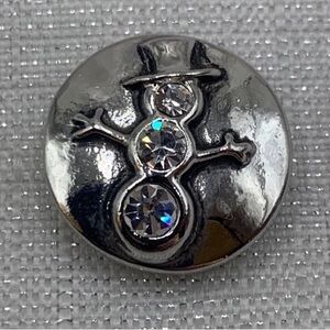 💗SNOWMAN - Ginger Snaps & Co. Snap Button Charm - 18mm/20mm